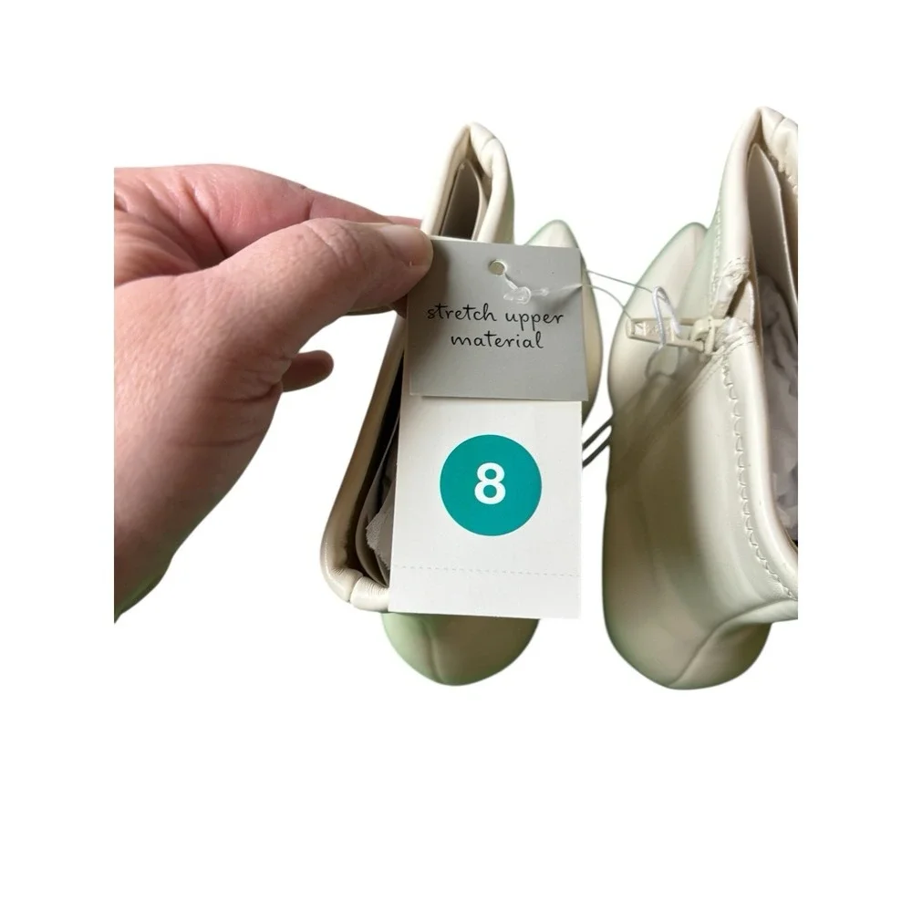 A New Day Boots Womens 8 AE829 Lonnie‎ White Stretch